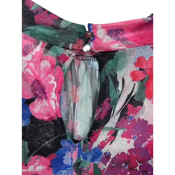 Cupio Blush Womens Floral Print Long Sleeve Top 2X - Picture 9 of 10